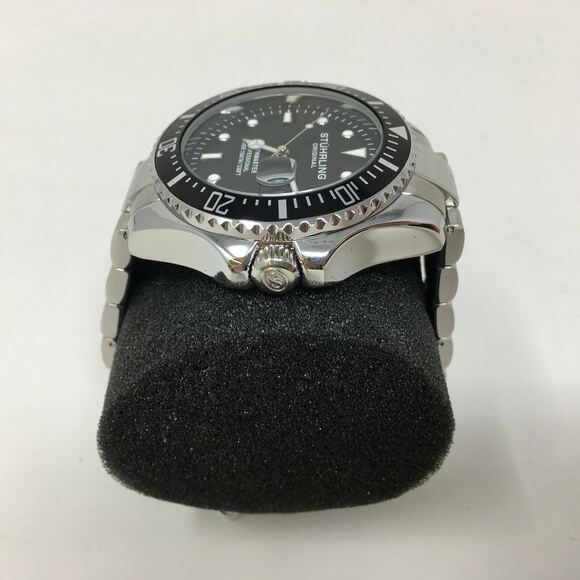 Men's Stuhrling Depthmaster 3940 Miyota Movement Diver Watch, Size 42mm - Silver - Picture 7 of 11